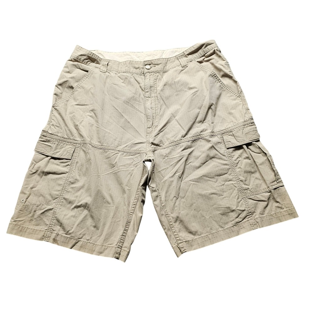 Oakley Sport Mens Khaki Ripstop Cargo Shorts Size 38 Cotton Hiking Outdoor